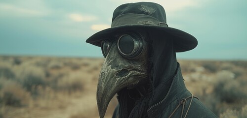 Plague doctor. Physician who treated bubonic plague. Pandemic concept