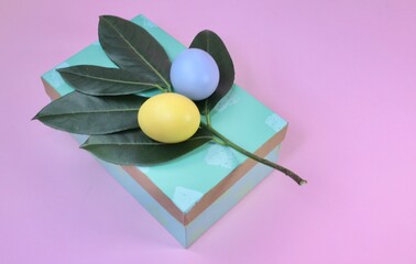 easter eggs and flowers
