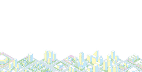 街並みの立体図. 都市の景観. 