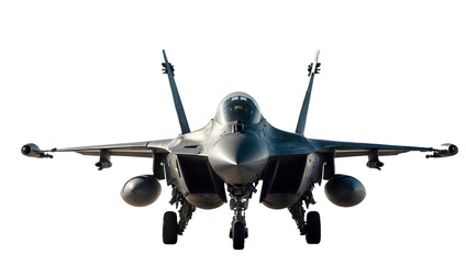 military fighter jet on a transparent background. - obrazy, fototapety, plakaty