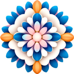 Flower icon, close-up of a cute colorful flower icon.