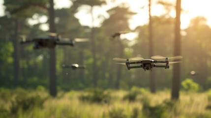 Advanced drones equipped with AI technology roam vast stretches of land collecting and yzing data on biodiversity aiding environmental scientists in their efforts to track