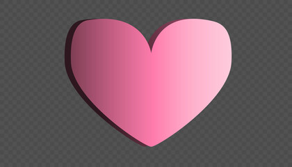 pink heart on a pink background. big pink hear. vector illustration. women's day. 