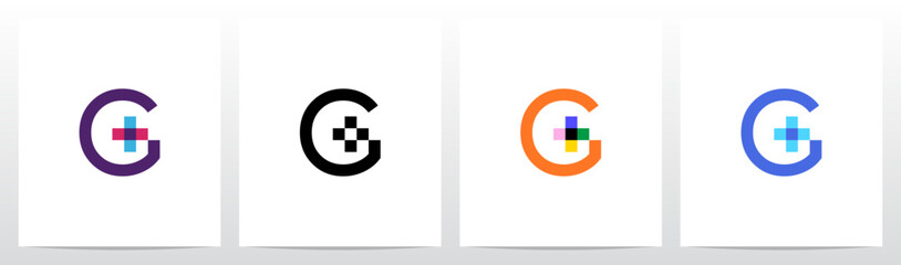 Plus Cross Sign Letter Logo Design G