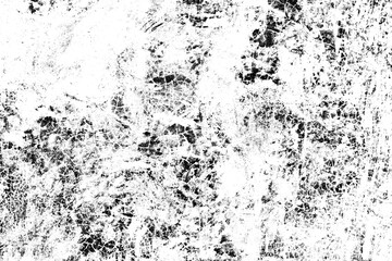 Black and white grunge background. Abstract monochrome texture of cracks, scuffs, chips, dust