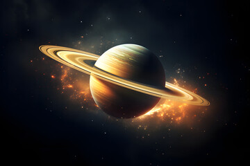 Saturn in sppace, picture of saturn in space, planet with rings, ringged planet