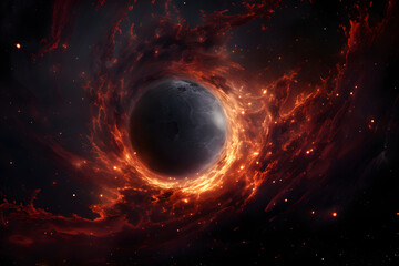 Black hole in space, space black hole, galaxy, outter space, mistery of sppace - obrazy, fototapety, plakaty