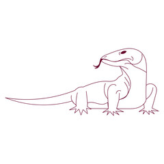 Komodo Outline Illustration