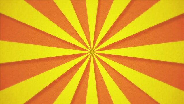 シンプル・放射状・回転アニメーション・オレンジ・黄色・バイカラー