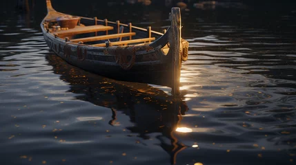 Foto op Plexiglas boat on the river © ArtProduction