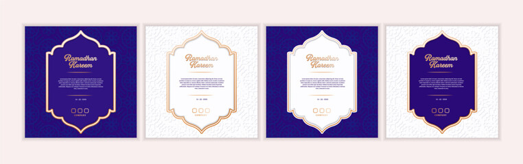 collection border posters for Ramadan holiday events, for social media needs