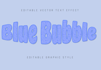 Blue Bubble Editable Text Effect