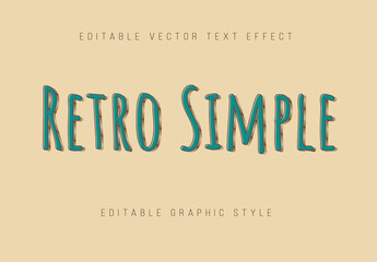 Retro Simple Editable Text Effect