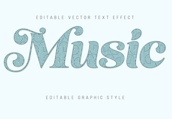 Music Editable Text Effect