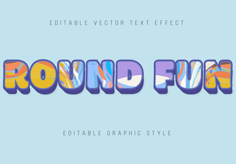 Round Fun Editable Text Effect