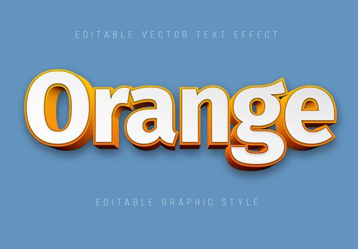Orange Editable Text Effect