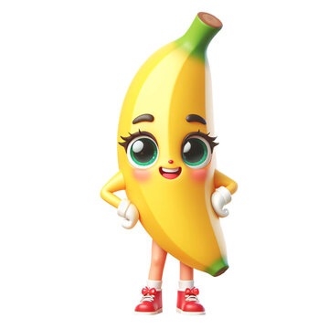 Funny Banana Sticker Spring Fruit Png Design, summer fruits banana shirt clipart