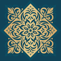 Islamic seamless pattern shape gold arabesque floral background