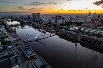 Beautiful aerial footage of Plaza de Mayo, the Casa Rosada Presidents house, The Kirchner Cultural...