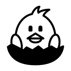 chick glyph icon