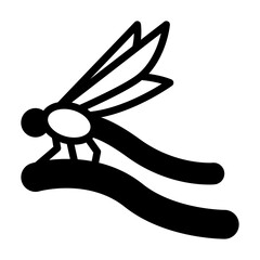 dragonfly glyph icon