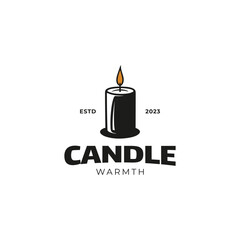 Melted candle logo template vector illustration
