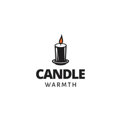 Melted candle logo template vector illustration
