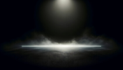 Stadium light with fog, subtly obscured by the mist and illuminated by the stadium light - obrazy, fototapety, plakaty