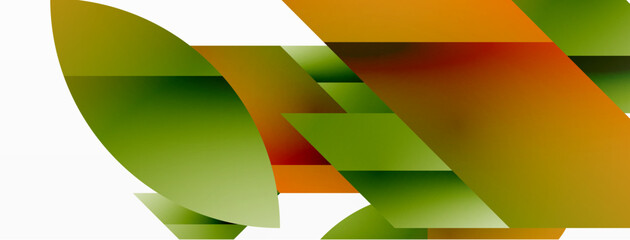 Obraz premium Abstract masterpiece formed by delicate interplay of circles, squares, and triangles. Geometric elements converge in harmonious chaos, evoking sense of modern creativity. Symphony of shapes