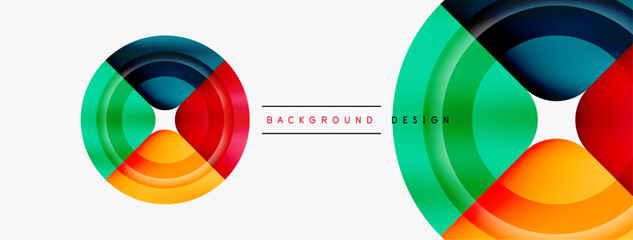 Obraz premium Circle abstract background. Wallpaper, banner, background, landing page, wall art, invitation, print, poster