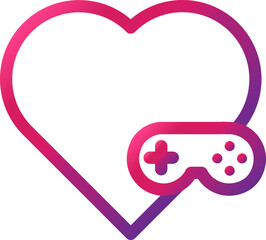 love game gradient style icon