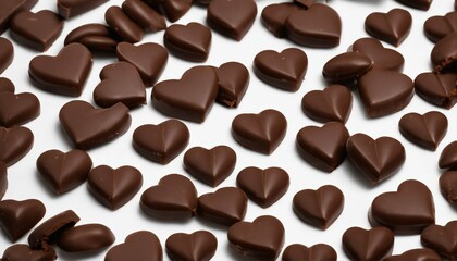 Fototapeta premium Romantic heart chocolates for Valentine’s Day, a sweet celebration of love