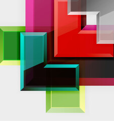 Fototapeta premium Arrow square geometric vector abstract background