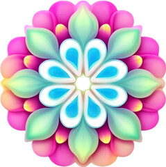 Flower icon, close-up of a cute colorful flower icon.