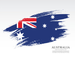 Flag of Australia, brush stroke background