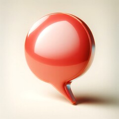 red speech bubble balloon. AI generate technology 