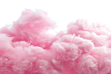 Fluffy pink cotton candy Sweet and airy treat Isolated for versatility in design