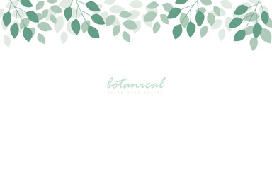 ボタニカルリーフの背景デザイン