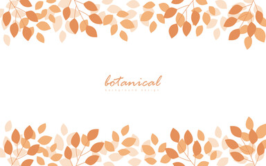 ボタニカルリーフの背景デザイン