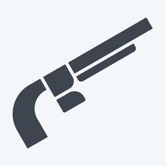 Icon Shotgun. related to Weapons symbol. glyph style. simple design editable. simple illustration