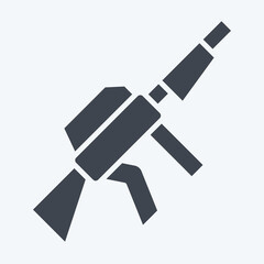 Icon Sniper Rifle. related to Weapons symbol. glyph style. simple design editable. simple illustration