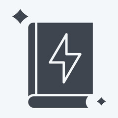Icon Magic Book. related to Magic symbol. glyph style. simple design editable. simple illustration