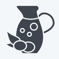 Icon Olive Oil. related to Vegan symbol. glyph style. simple design editable. simple illustration