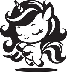 Charming Unicorn Chibi Artwork