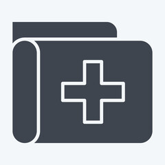 Icon Medical Records. related to Medical symbol. glyph style. simple design editable. simple illustration