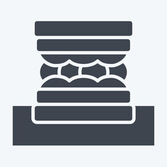 Icon Sandwich. related to Picnic symbol. glyph style. simple design editable. simple illustration