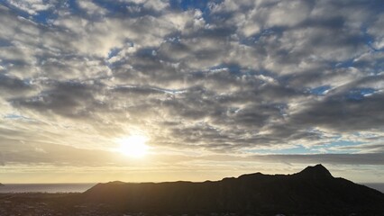 sunrise with beautiful clouds