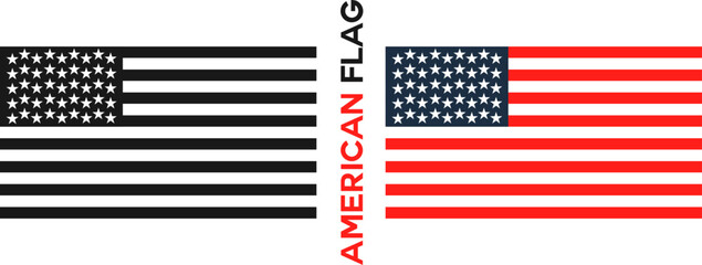 american blue red stripes star white national flag vector.fourth july usa independence day america government freedom symbol, united states patriotic nationhood liberty celebration illustration © Safwan Creatives