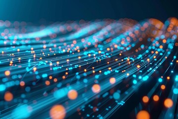 Obraz premium Abstract digital technology background Symbolizing connectivity and data flow in the digital age