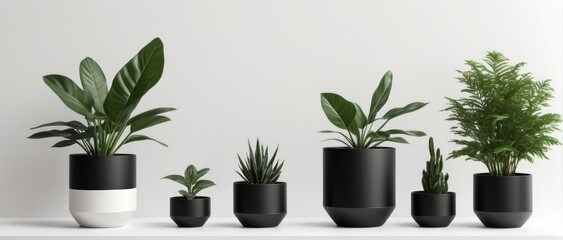 Fototapeta na wymiar minimalist plant and pot indoor